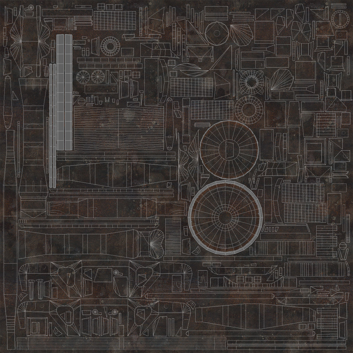 Railroad Flat Wagon Low-poly 3D model_14