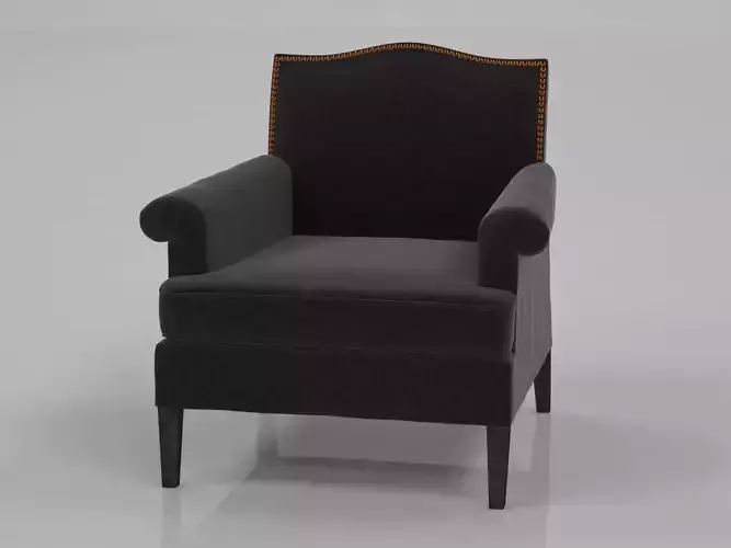 Chair armchair with wooden legs