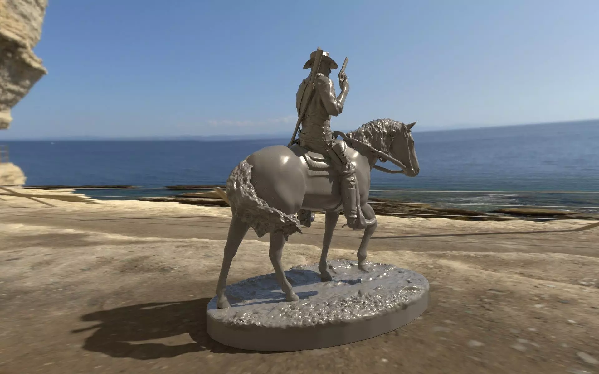 Red Dead Redemption 2 - Arthur Morgan riding a horse 3D print model