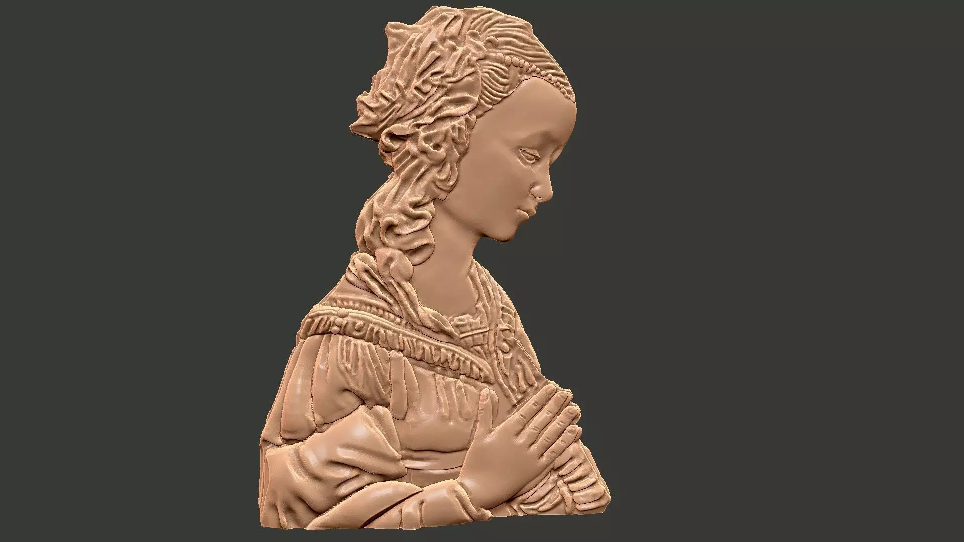 Madonna3 bust of woman 3D print model