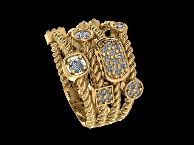 fashion ring 3D print model_0