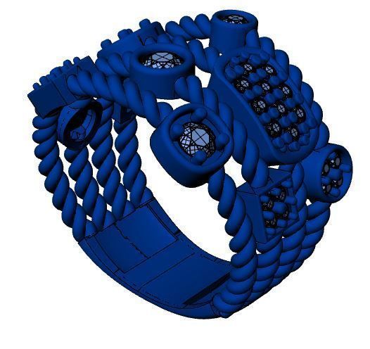 fashion ring 3D print model_5