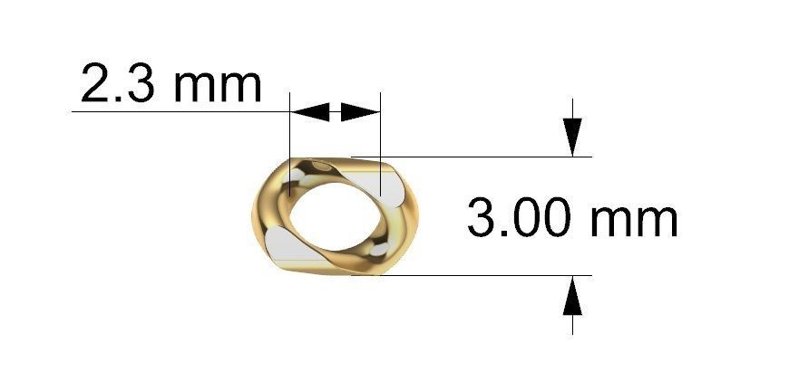 FRANCO DIAMOND CUT PLAIN 3 MM 3D print model_5