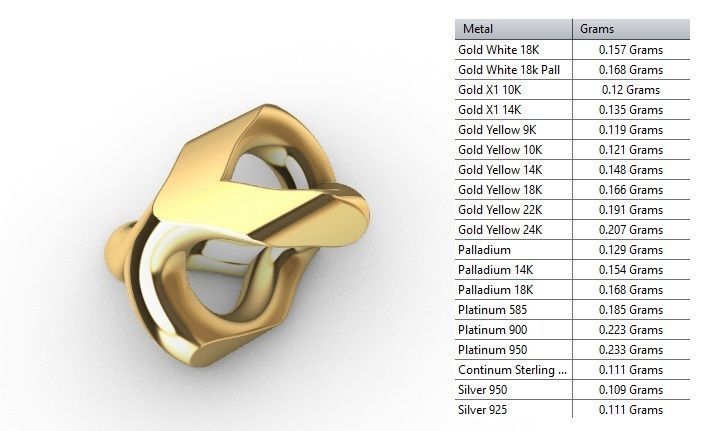FRANCO DIAMOND CUT PLAIN 3 MM 3D print model_6