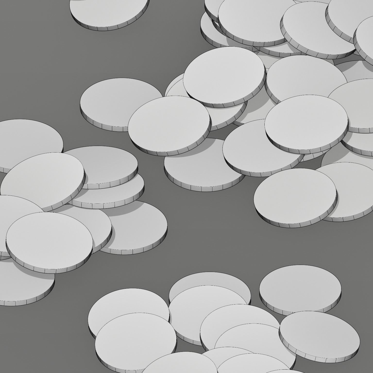 Pile of Gold Coins Low-poly 3D model_9