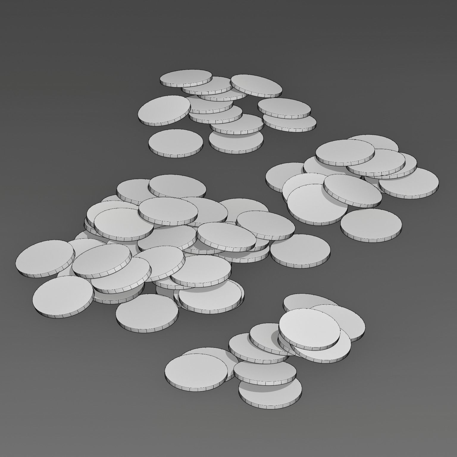 Pile of Gold Coins Low-poly 3D model_10