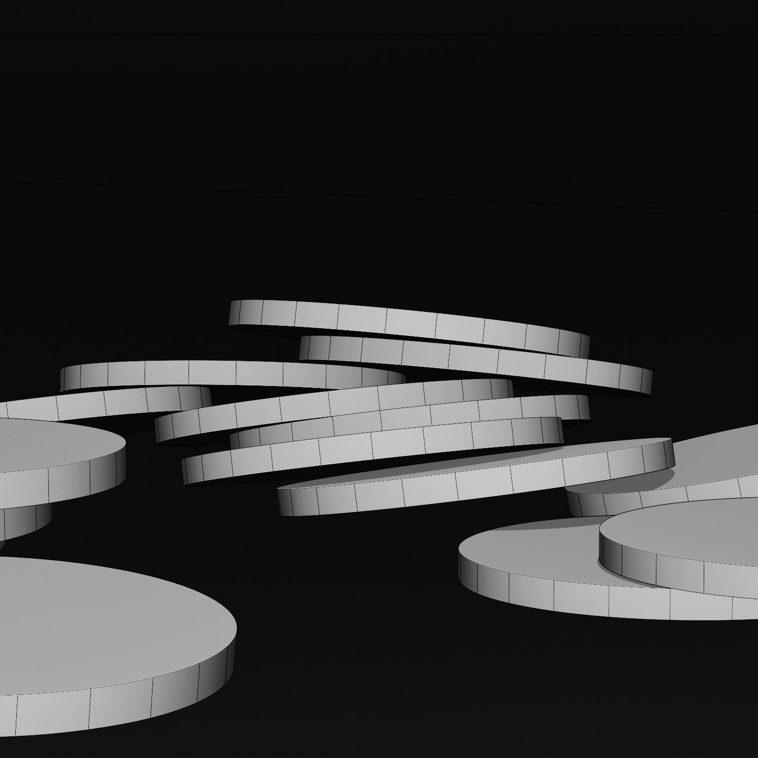 Pile of Gold Coins Low-poly 3D model_13