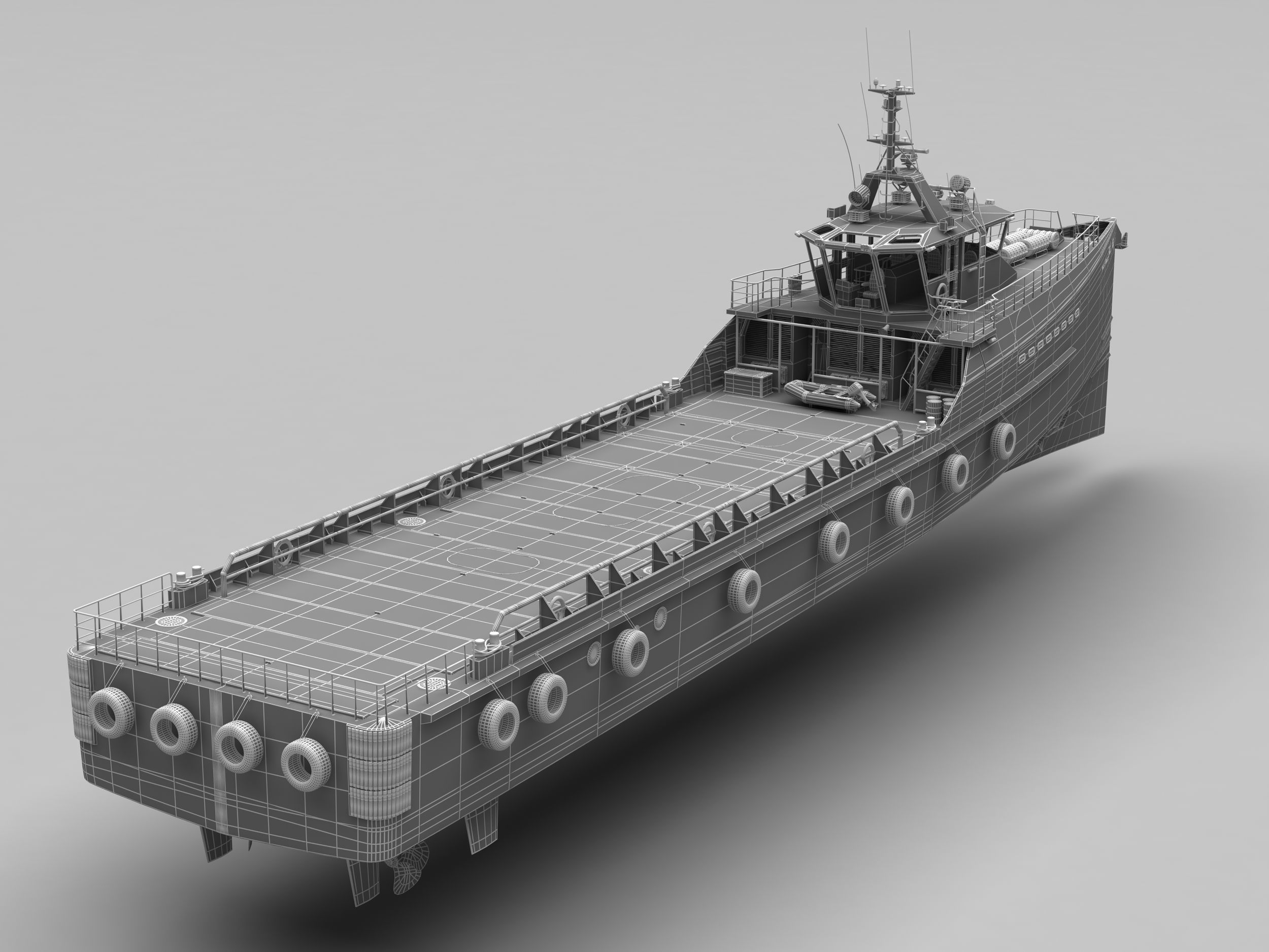 FAST CREW SUPPLIER VESSEL Blue 3D model_12