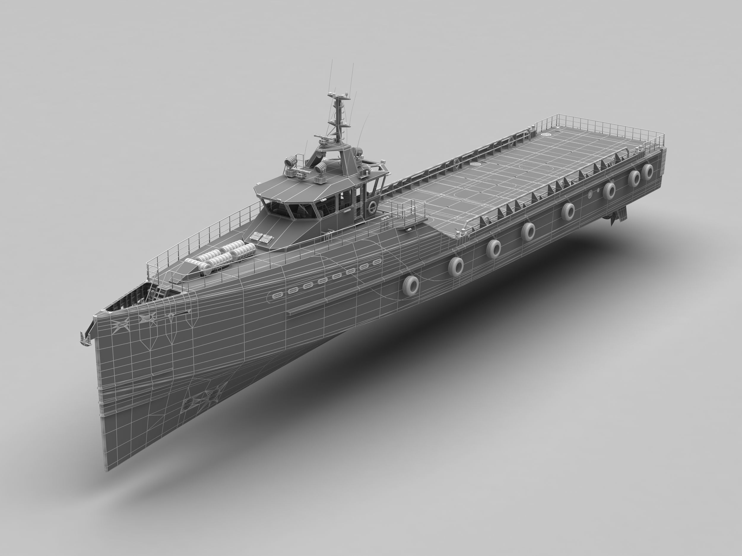 FAST CREW SUPPLIER VESSEL Blue 3D model_11