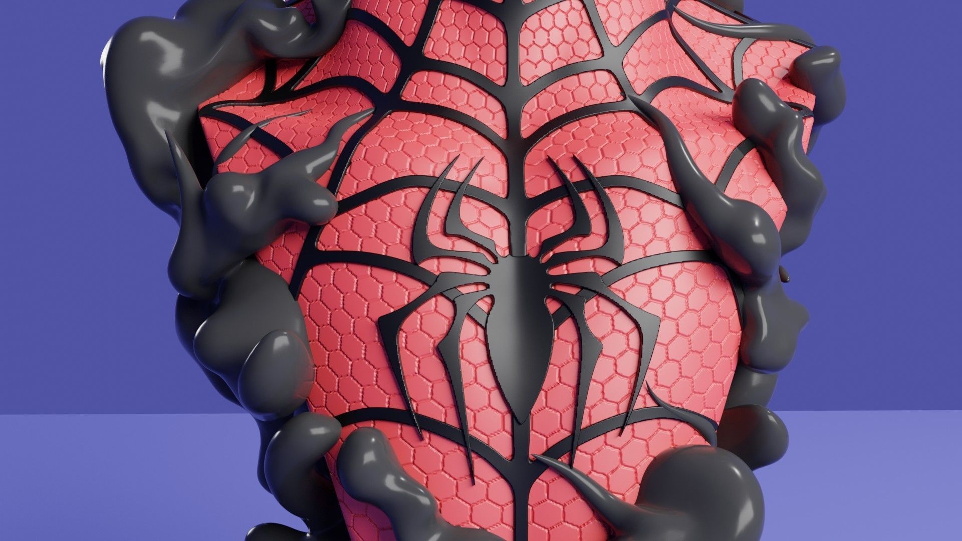 Spiderman bust   3D print model_2