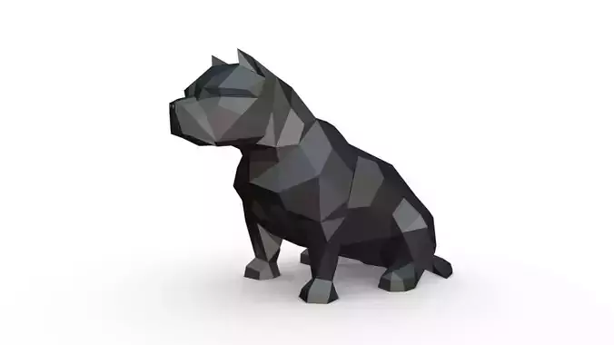 American Bully low poly