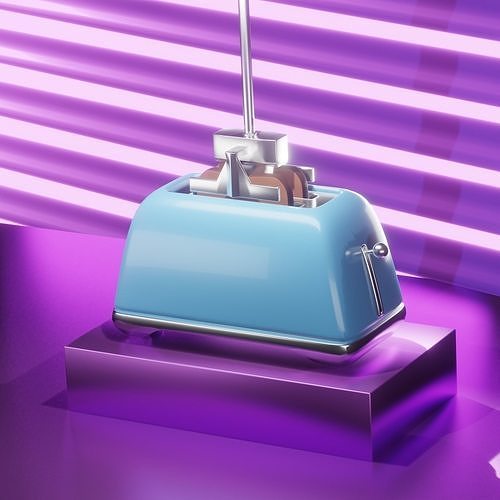 toaster Low-poly 3D model