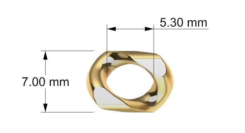 FRANCO DIAMOND CUT PLAIN 7 MM 3D print model_5