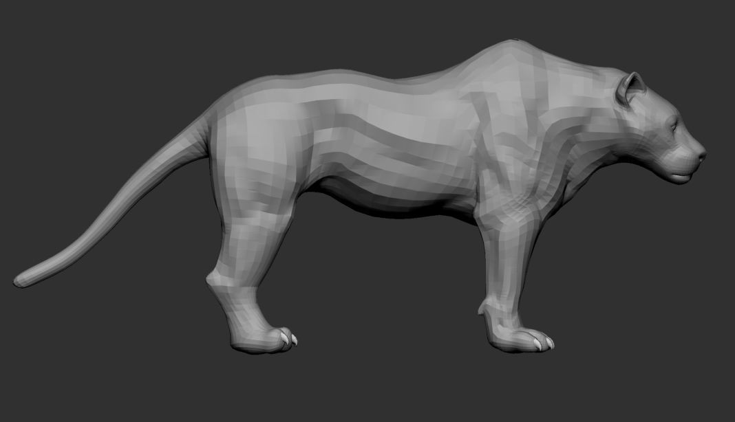 Cave Lion - Panthera spelaea Low-poly 3D model_3