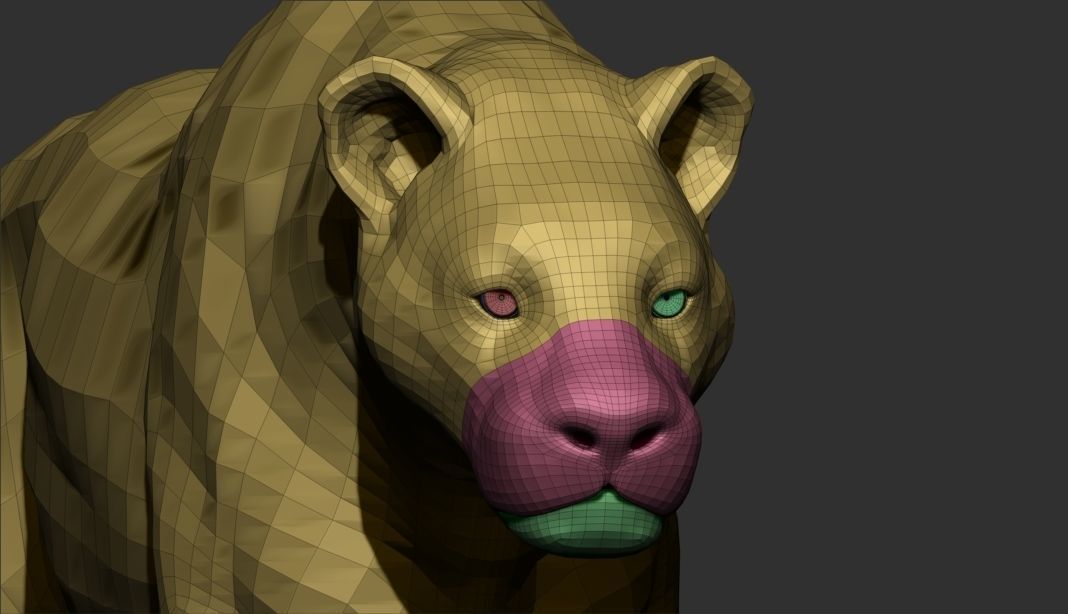 Cave Lion - Panthera spelaea Low-poly 3D model_2