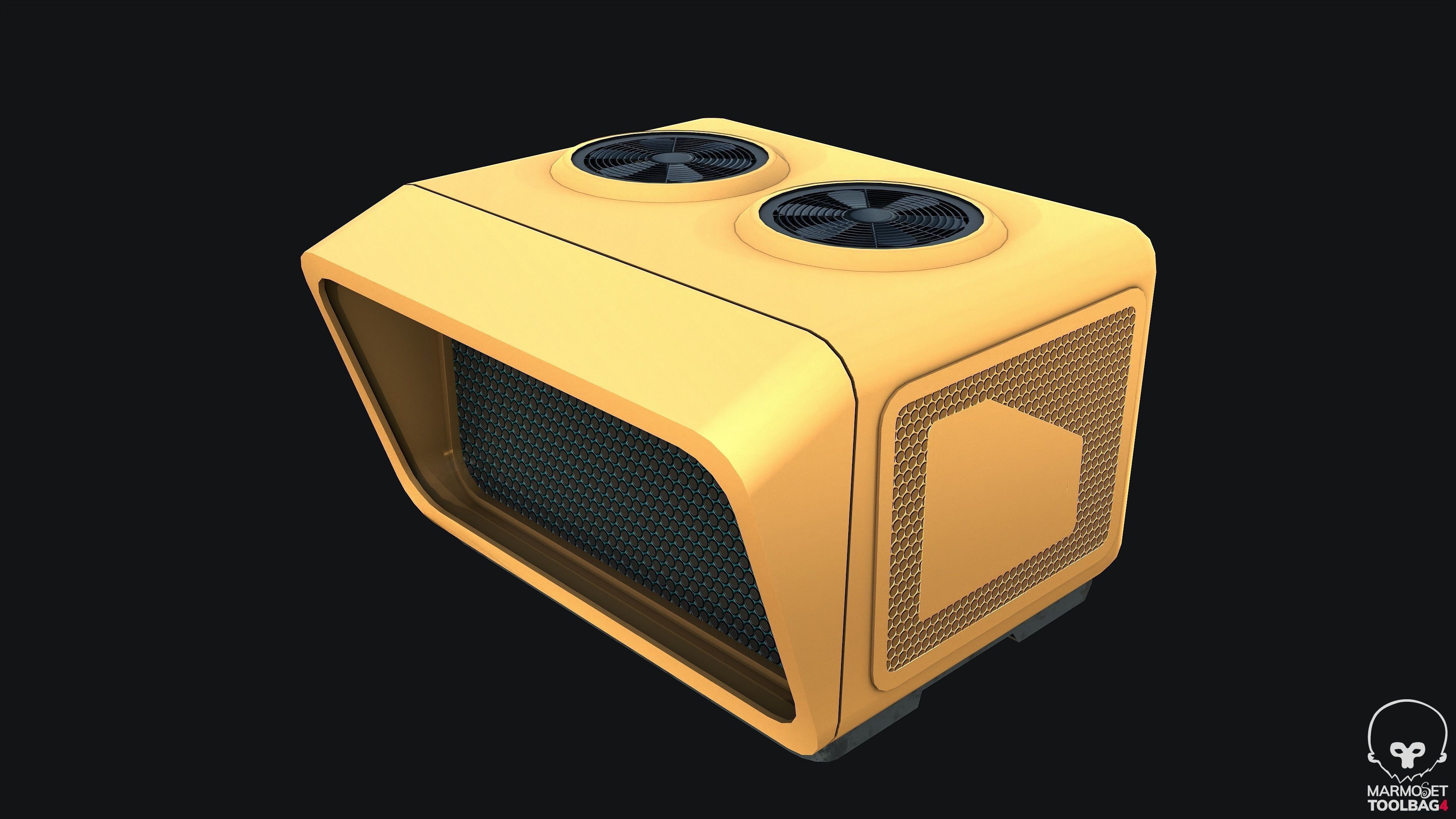 Sci-fi Air Condition Low-poly 3D model_4