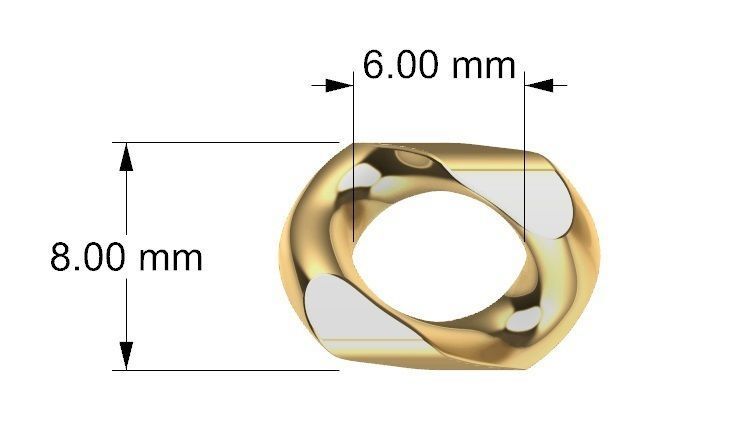 FRANCO DIAMOND CUT PLAIN 8 MM 3D print model_5