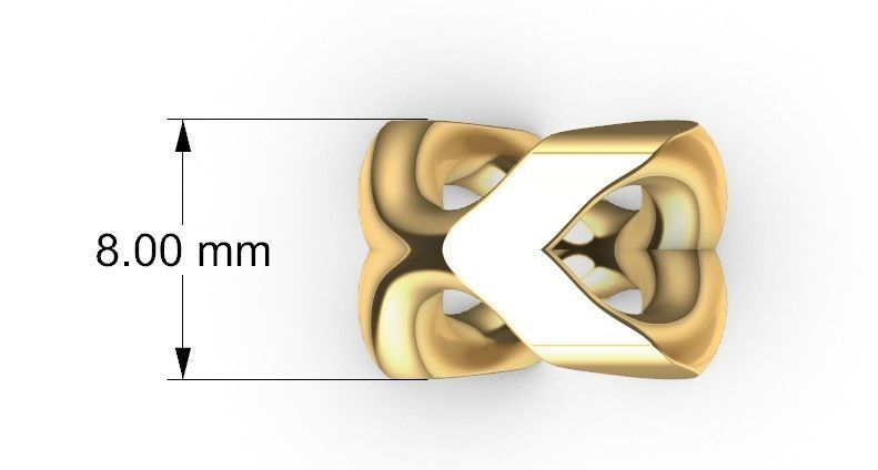 FRANCO DIAMOND CUT PLAIN 8 MM 3D print model_4