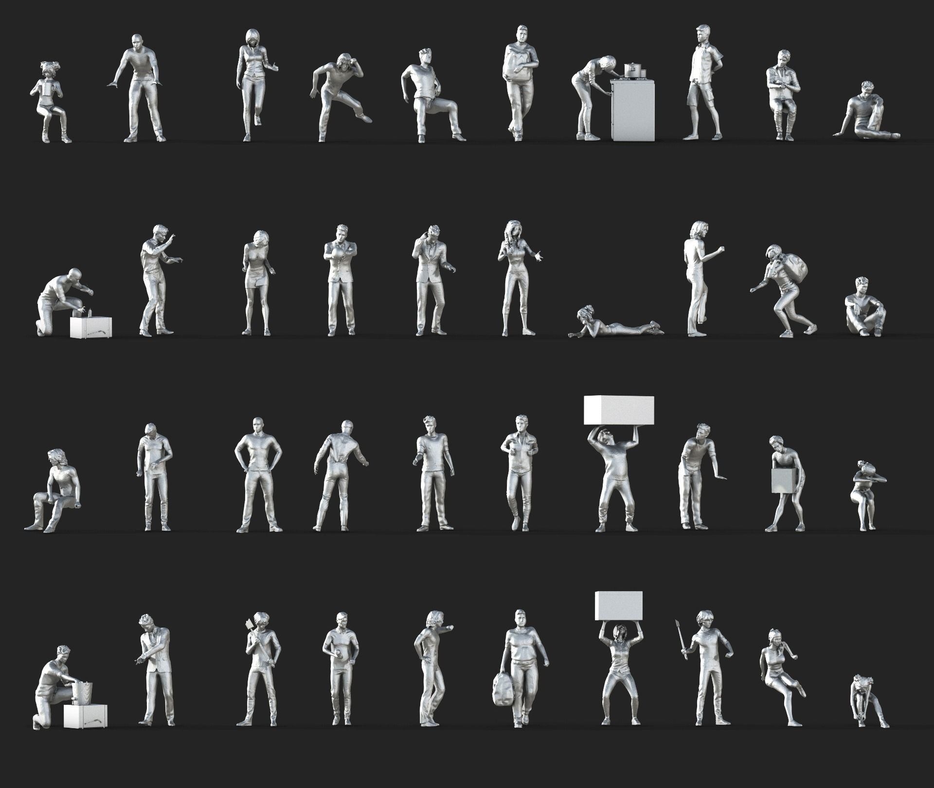 People Crowd Set-05 269  3D model_7