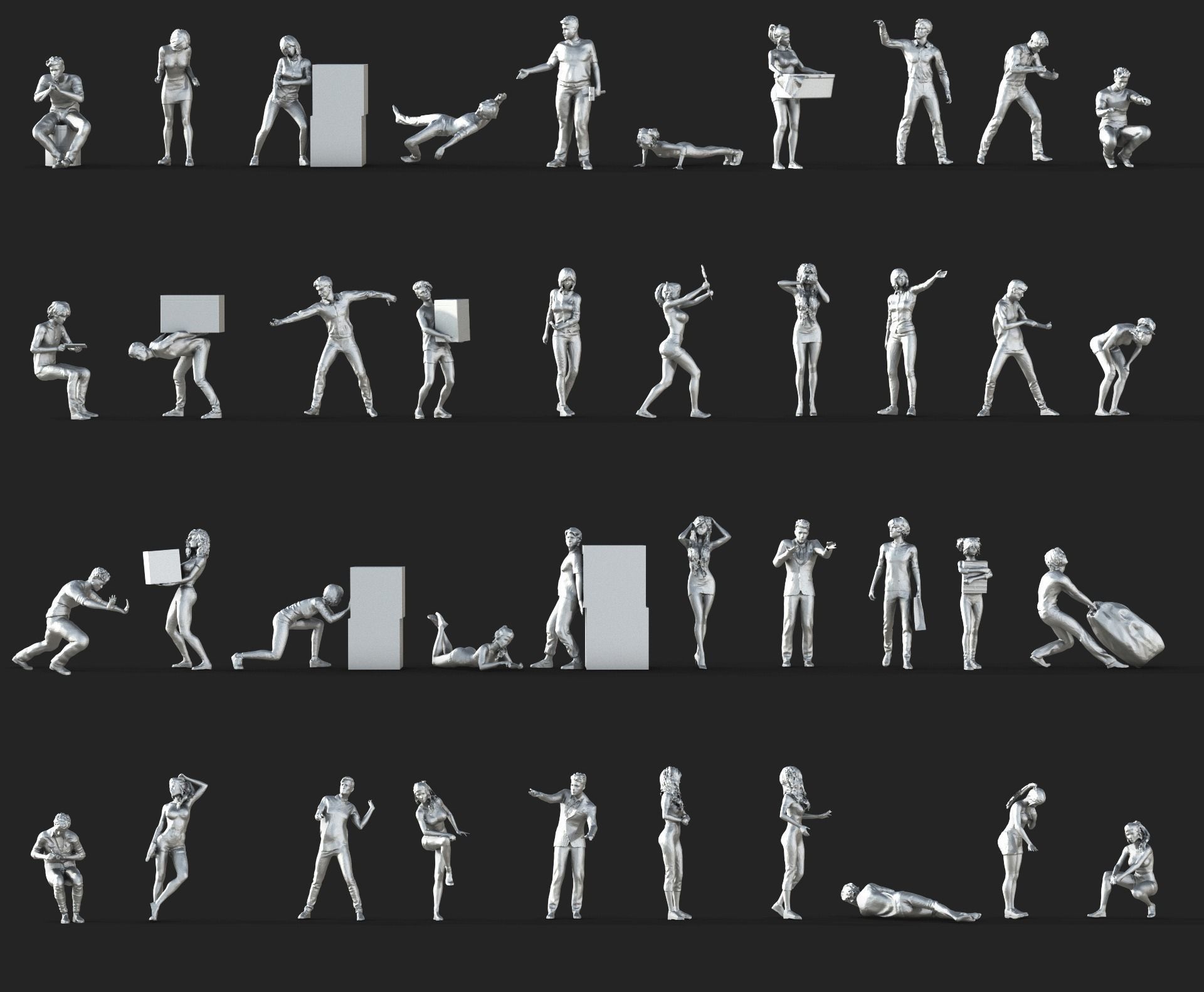 People Crowd Set-05 269  3D model_2