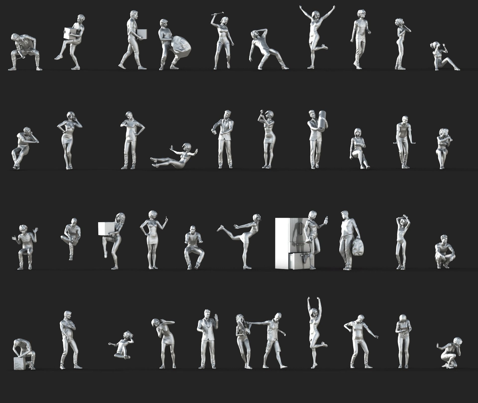 People Crowd Set-05 269  3D model_4