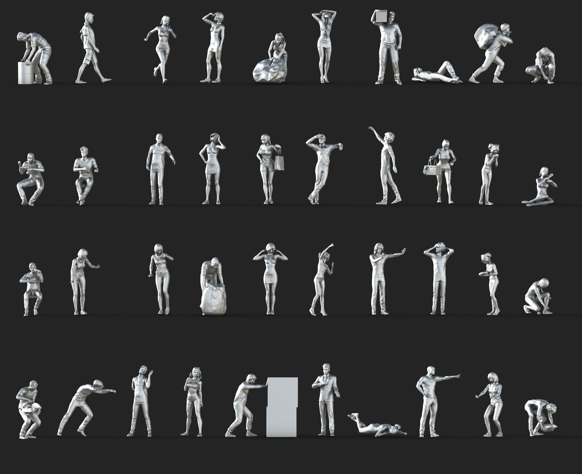 People Crowd Set-05 269  3D model_8