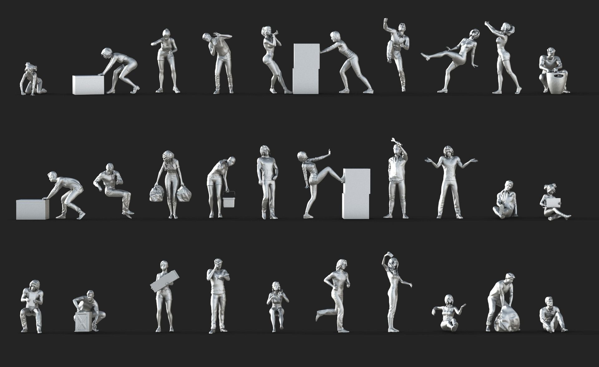 People Crowd Set-05 269  3D model_6