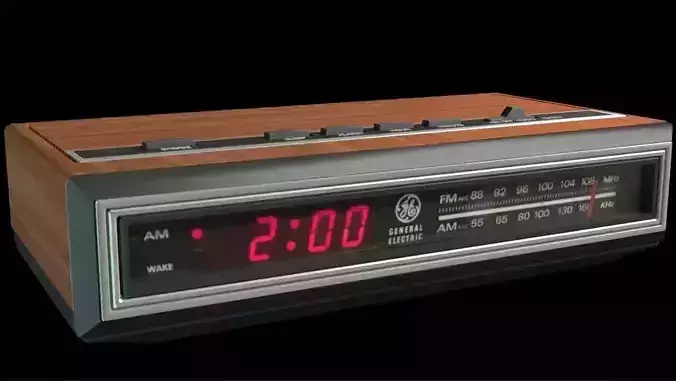 3D Model Radio Vintage GE General Electric 7-4624B