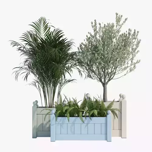 Timber three wooden planters