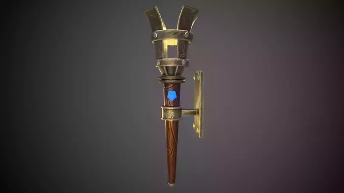   Torch Stylized Low Poly 