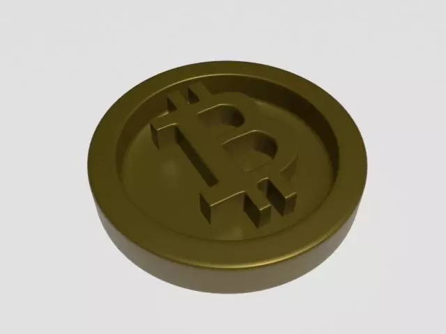 Bitcoin money 3D print model