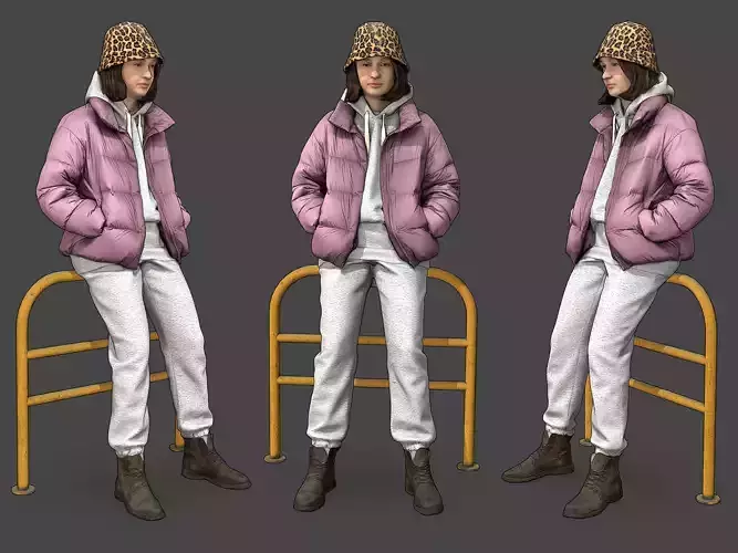 Stylized Woman Character 3D model