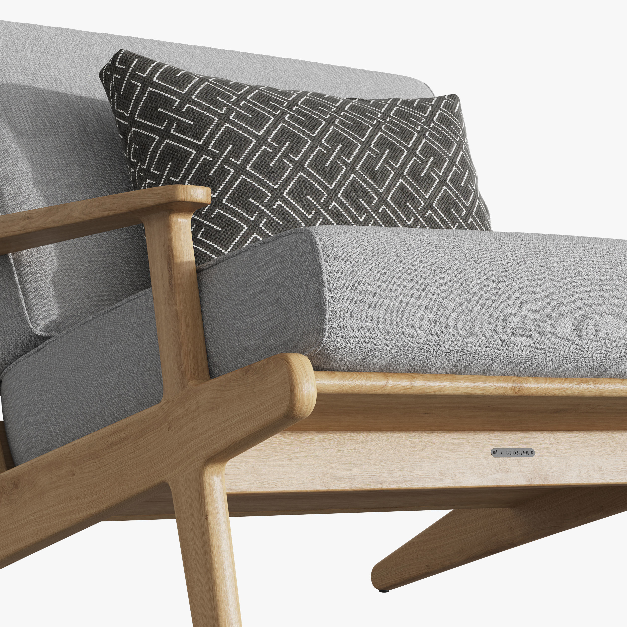 Gloster BAY LOUNGE CHAIR and OTTOMAN 3D model CGTrader