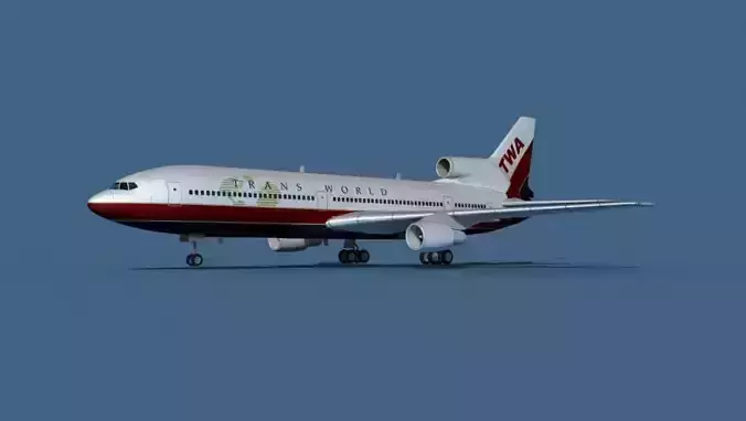 Lockheed L-1011-50 Trans World 3 3D model Lockheed L-1011-50 Trans World 3 3D model