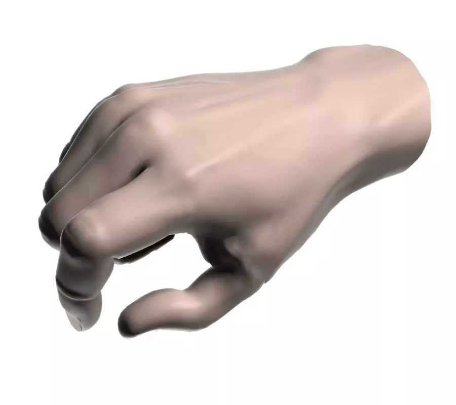 Hand holding something with two fingers 002 3D model