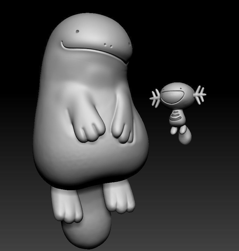 Pokemon Wooper Quagsire 3D print model_1