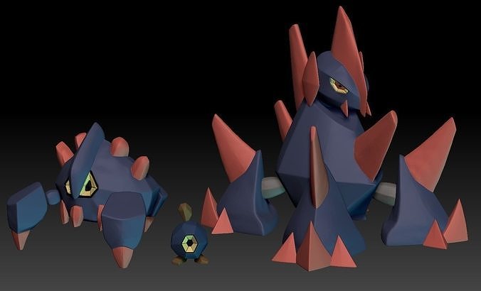 Pokemon Roggenrola Boldore Gigalith 3D print model