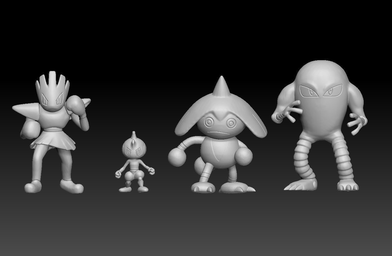 Pokemon Tyrogue Hitmonlee Hitmonchan Hitmontop 3D print model_2