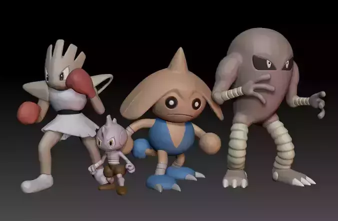 Pokemon Tyrogue Hitmonlee Hitmonchan Hitmontop