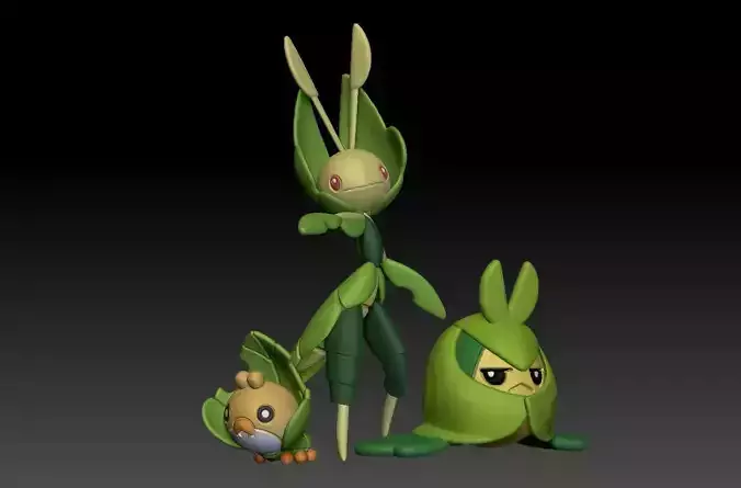 Pokemon Sewaddle Swadloon Leavanny