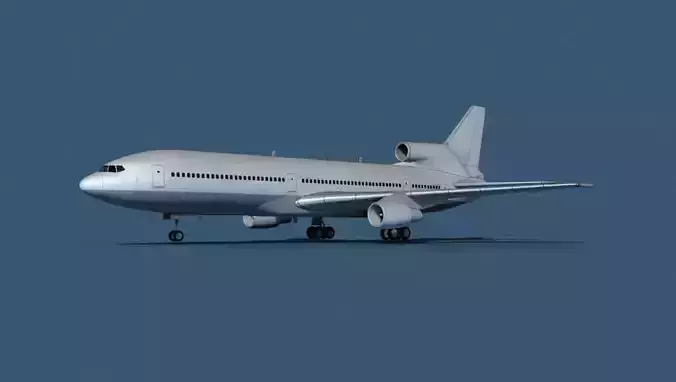 Lockheed L-1011-50 Unmarked 2 3D model