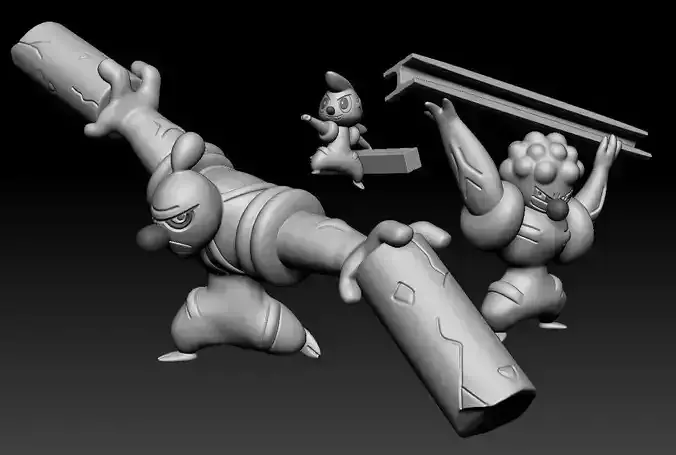 Pokemon Timbur  Gurdurr Conkeldurr