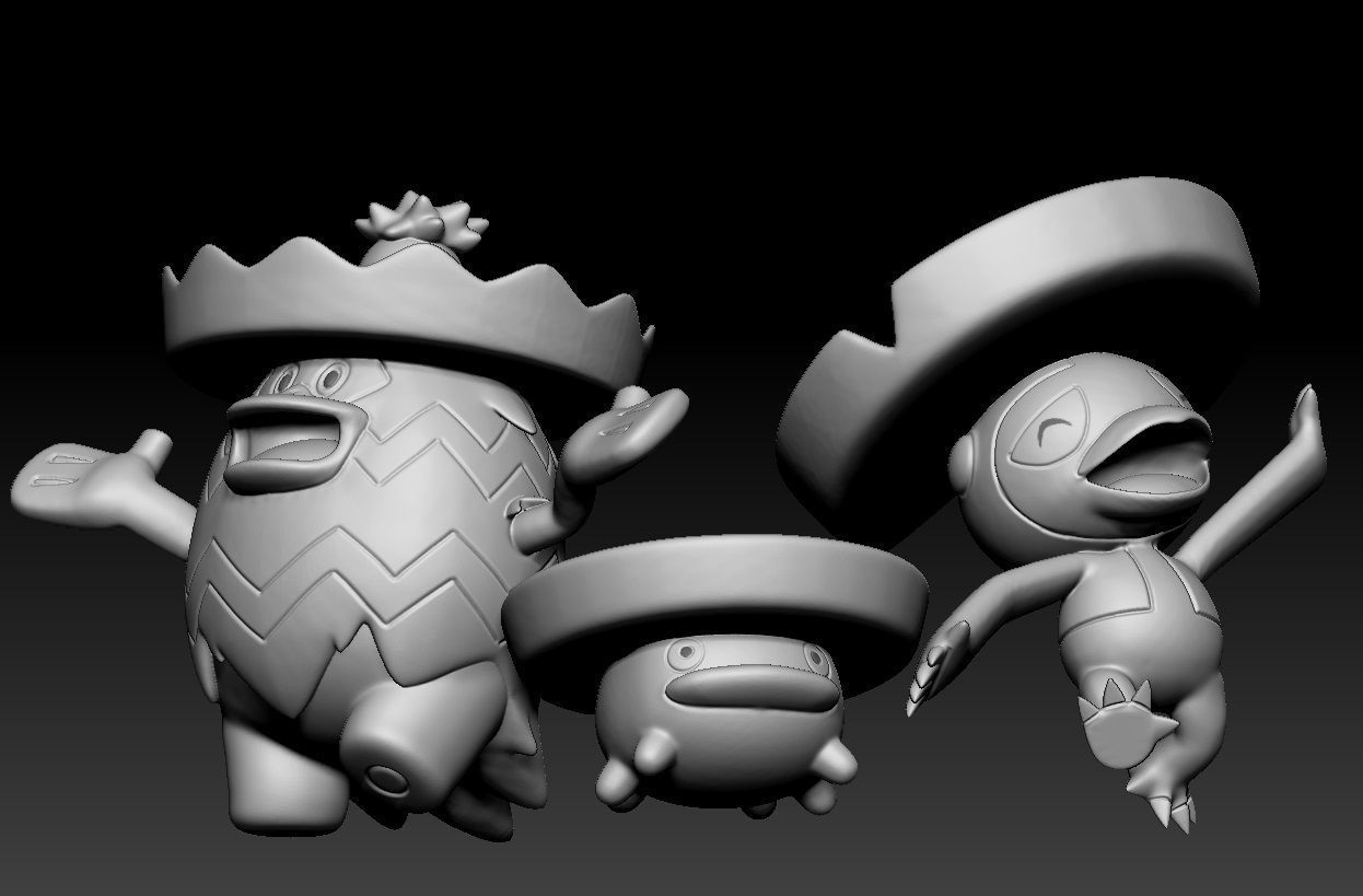 Pokemon Lotad Lombre Ludicolo 3D print model_1