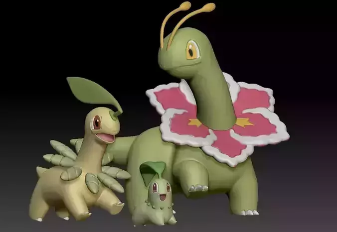 Pokemon Chikorita Bayleef Meganium 3D print model