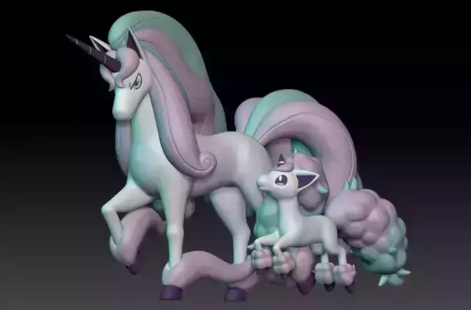 Pokemon Galarian Ponyta Galarian Rapidash