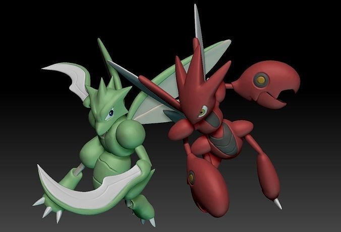Pokemon Scyther Scizor 3D print model