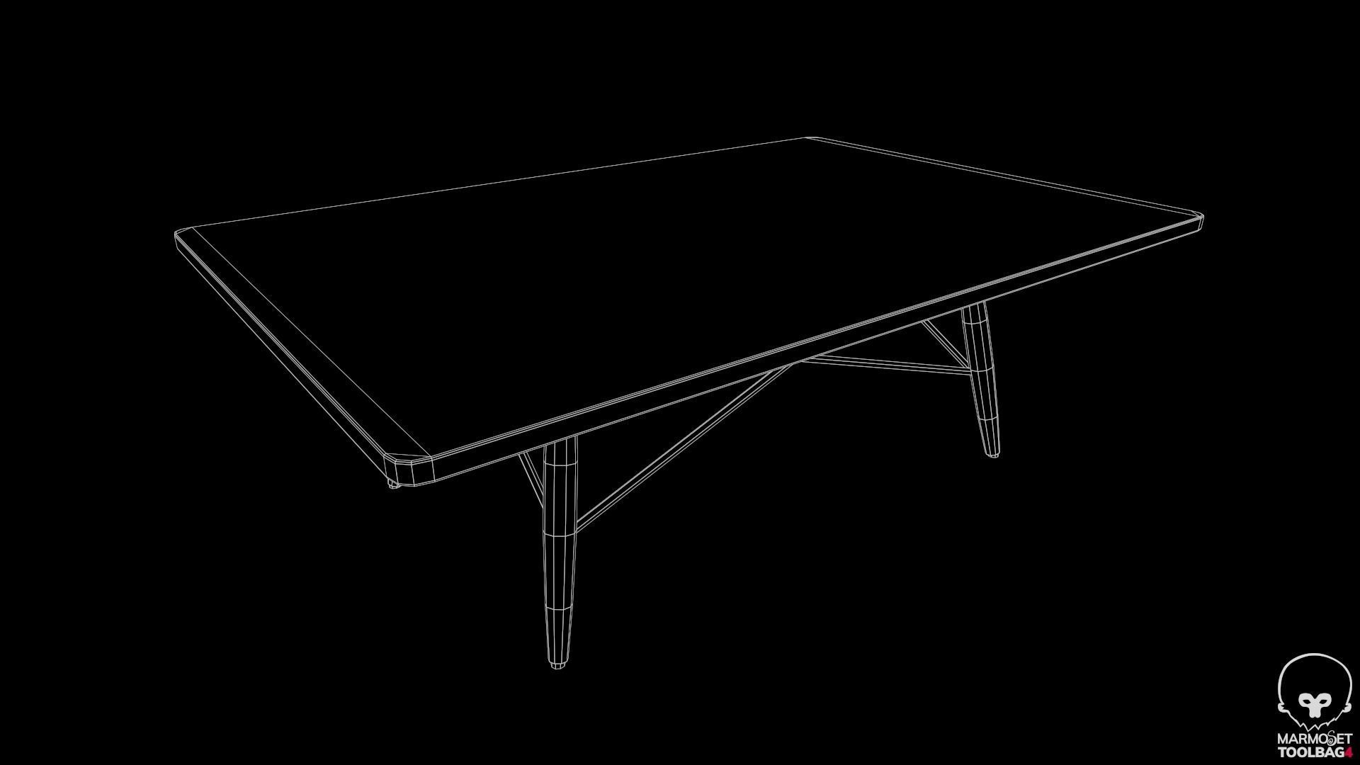 Cen Table 61 Low-poly 3D model_4