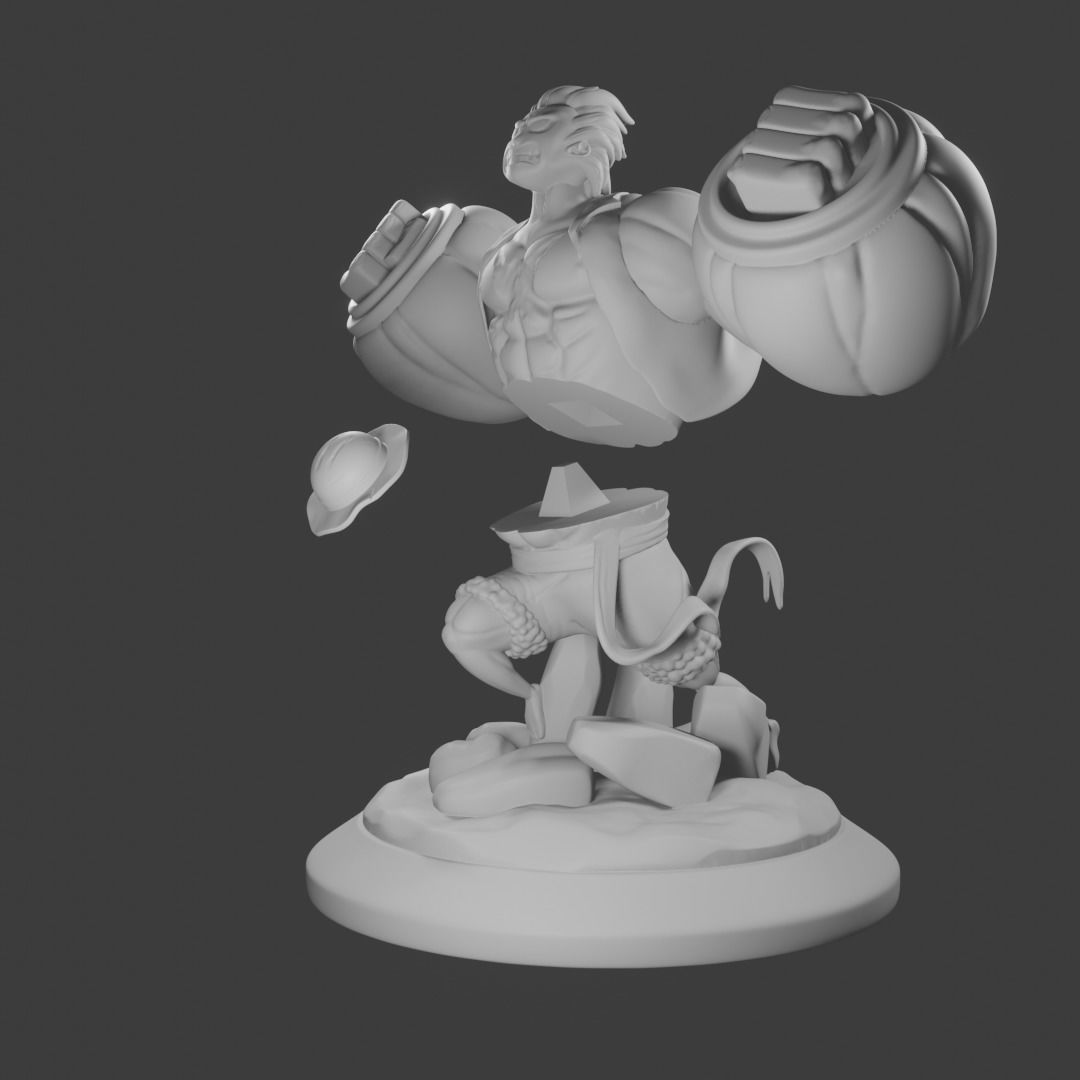 Monkey D luffy Gear 4 3D print model_6