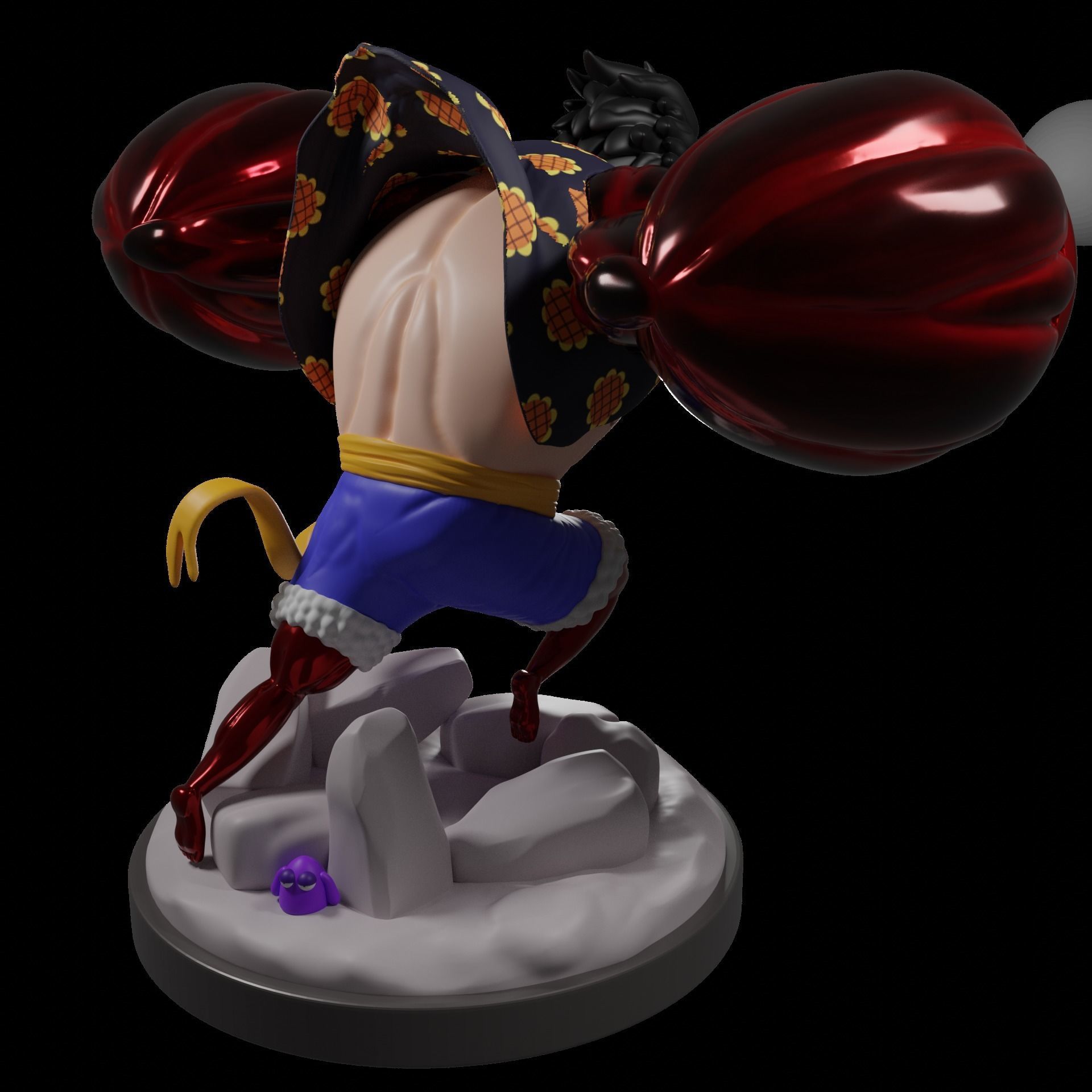 Monkey D luffy Gear 4 3D print model_7