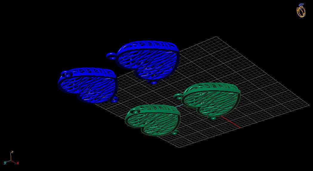 gold heart 3D print model_1